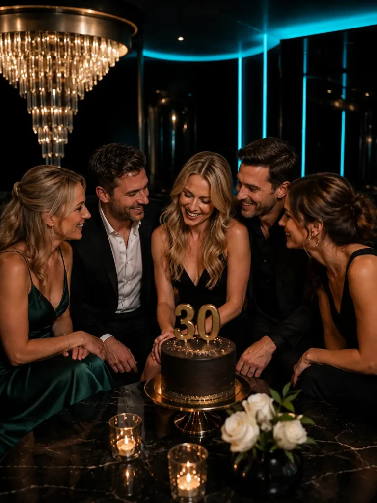 Friends gathered for a 30th birthday celebration in Luton