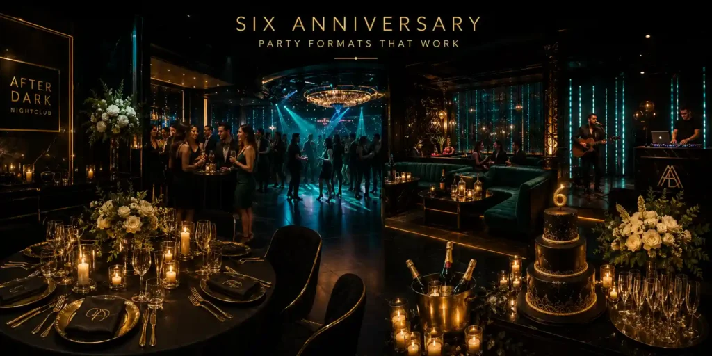 Anniversary party venue in Luton with dining, dancing and entertainment areas